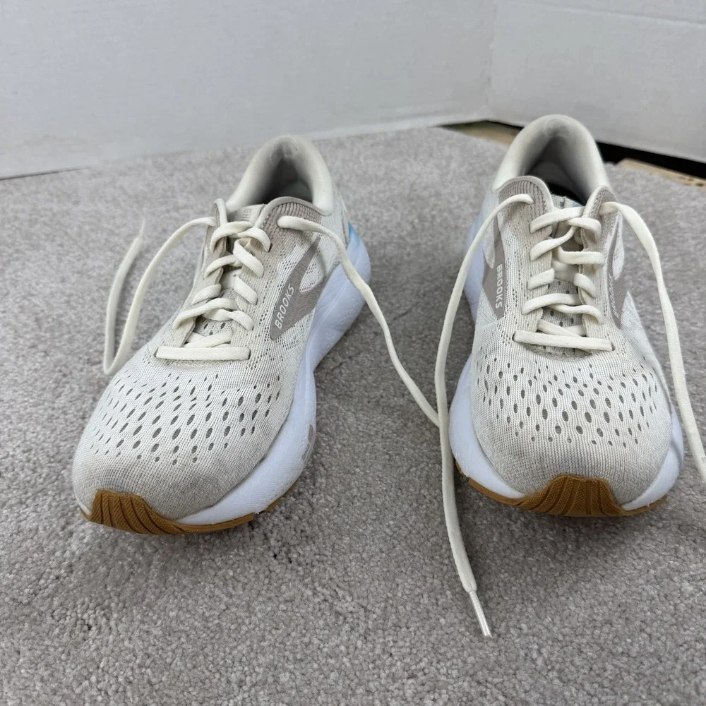 Brooks Ghost 16 Coconut Chateau Grey‎ Blue Women Road Running Shoes 7.5